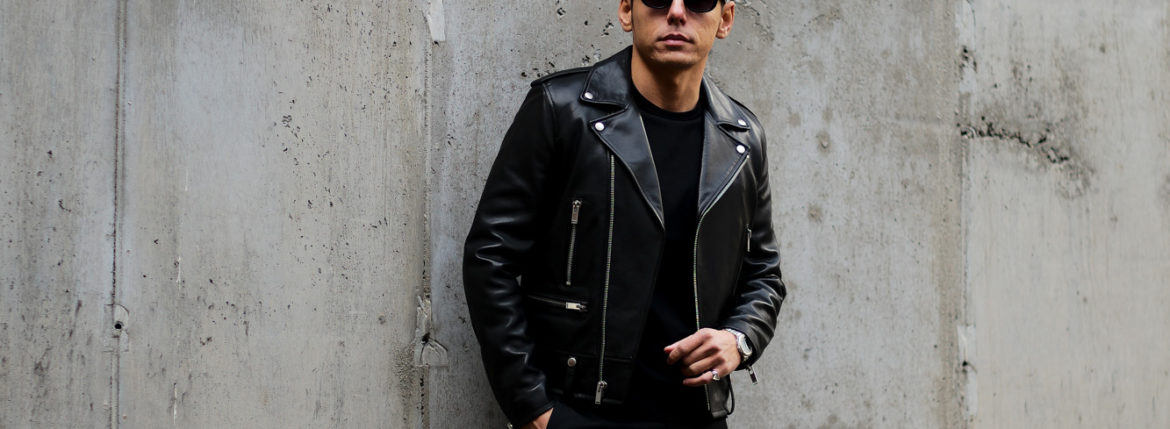 SAINT LAURENT (サンローラン) L01 MOTORCYCLE JACKET (モーターサイクルジャケット) ラムレザー ダブル ライダース ジャケット Made in italy (イタリア製) 愛知 名古屋　Alto e Diritto altoediritto アルトエデリット レザージャケット saintlaurent ダブルライダース