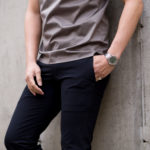 cuervo bopoha (クエルボ ヴァローナ) Sartoria Collection (サルトリア コレクション) Hedi (エディ) WASHABLE 2WAY SUPER COMFORT NYLON ウォッシャブル ストレッチ ナイロン タイトフィット パンツ BLACK (ブラック) MADE IN JAPAN (日本製) 2022春夏新作 【Special Model】【入荷しました】【フリー分発売開始】のイメージ