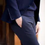 cuervo bopoha (クエルボ ヴァローナ) Sartoria Collection (サルトリア コレクション) Hedi (エディ) WASHABLE 2WAY SUPER COMFORT NYLON ウォッシャブル ストレッチ ナイロン タイトフィット パンツ NAVY (ネイビー) MADE IN JAPAN (日本製) 2022春夏新作 【Special Model】のイメージ