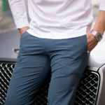 cuervo bopoha (クエルボ ヴァローナ) Sartoria Collection (サルトリア コレクション) Hedi (エディ) WASHABLE 2WAY SUPER COMFORT NYLON ウォッシャブル ストレッチ ナイロン タイトフィット パンツ SLATE (スレート) MADE IN JAPAN (日本製) 2022春夏新作 【Special Model】のイメージ