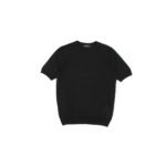 Gran Sasso (グランサッソ) Cashmere Silk Linen Knit T-shirt (カシミヤシルクリネン ニット Tシャツ) クルーネック ニット Tシャツ BLACK (ブラック・099) made in italy (イタリア製) 2022 春夏新作 【入荷しました】【フリー分発売開始】のイメージ
