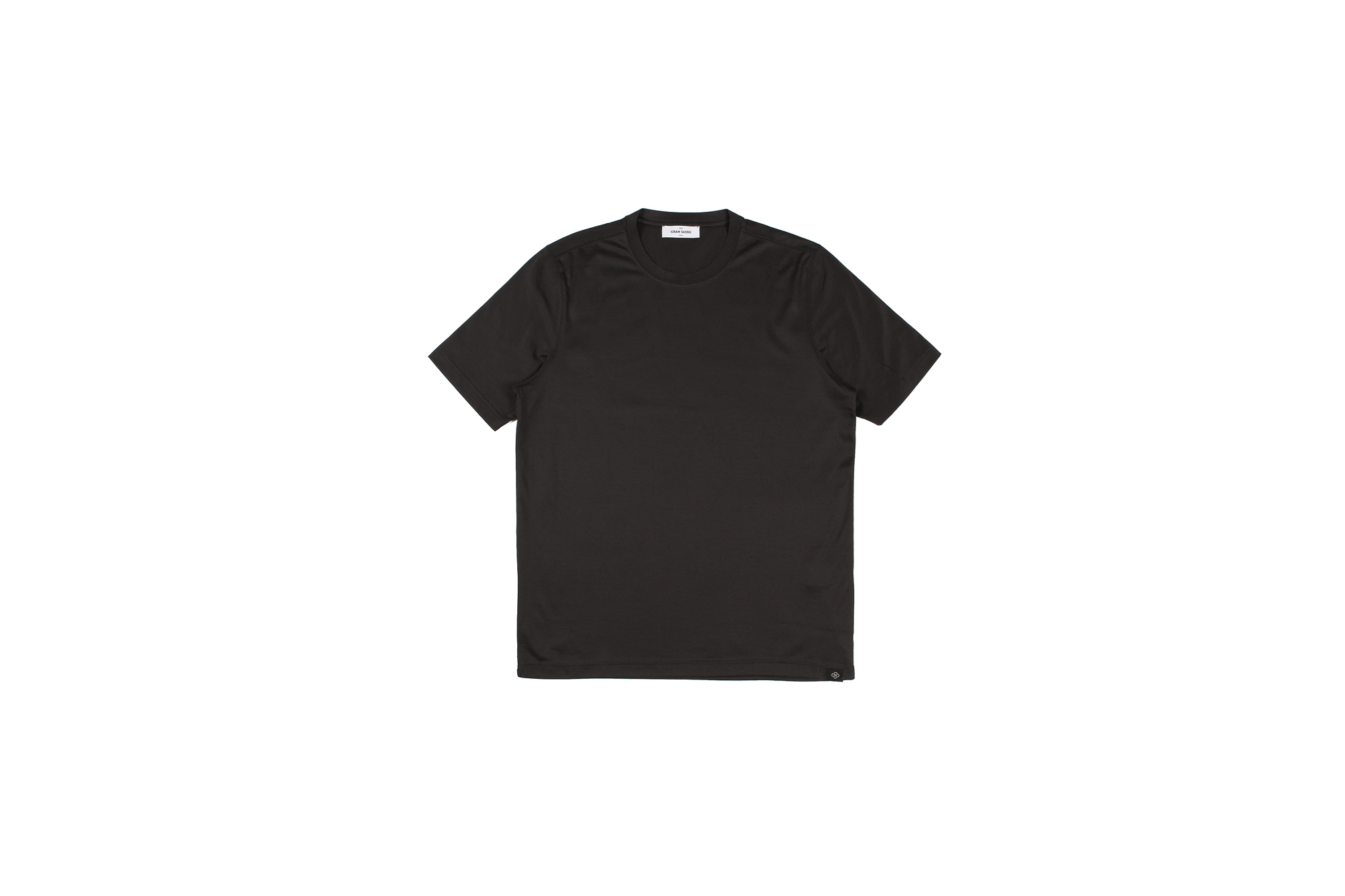 Gran Sasso (グランサッソ) Crew Neck T-shirt (クルーネック Tシャツ) Mercerised Cotton マーセライズドコットン Tシャツ CHARCOAL (チャコール・178) made in italy (イタリア製) 2022春夏新作 【入荷しました】【フリー分発売開始】愛知 名古屋 Alto e Diritto altoediritto アルトエデリット