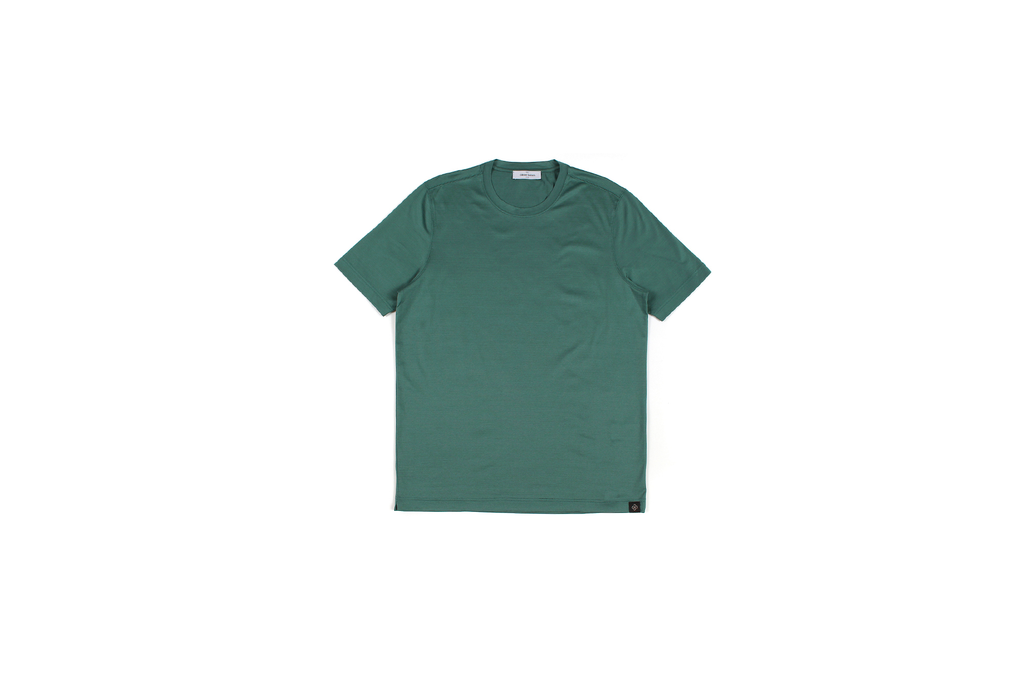 Gran Sasso (グランサッソ) Crew Neck T-shirt (クルーネック Tシャツ) Mercerised Cotton マーセライズドコットン Tシャツ GREEN (グリーン・481) made in italy (イタリア製) 2022秋冬新作 【入荷しました】【フリー分発売開始】愛知 名古屋 Alto e Diritto altoediritto アルトエデリット