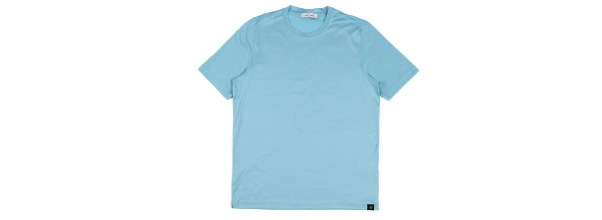 Gran Sasso (グランサッソ) Crew Neck T-shirt (クルーネック Tシャツ) Mercerised Cotton マーセライズドコットン Tシャツ SAX (サックス・541) made in italy (イタリア製) 2022秋冬新作 【入荷しました】【フリー分発売開始】愛知 名古屋 Alto e Diritto altoediritto アルトエデリット