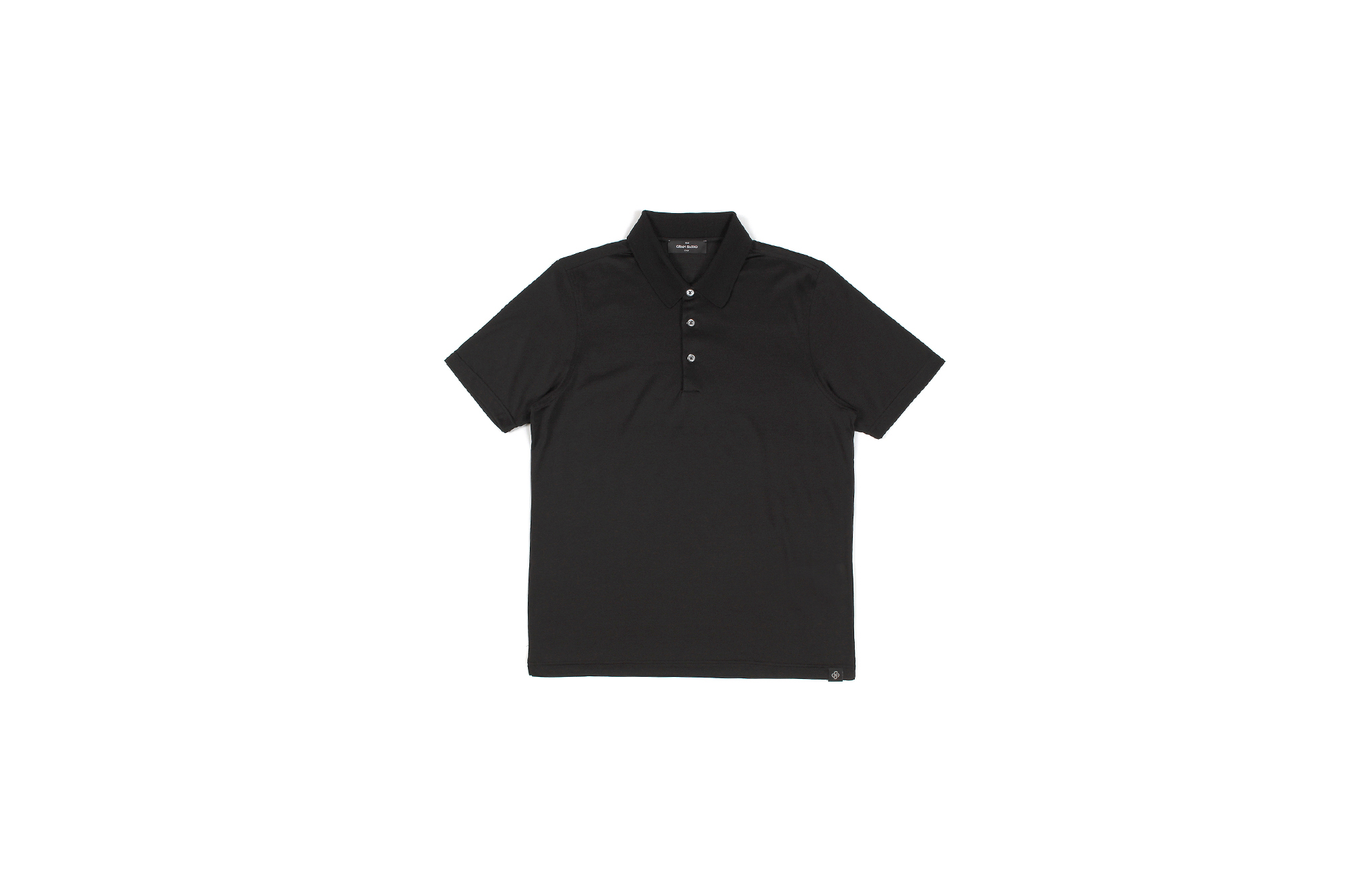 Gran Sasso (グランサッソ) Silk Polo Shirt (シルクポロシャツ) SETA (シルク 100%) シルク ポロシャツ BLACK (ブラック・303) made in italy (イタリア製) 2022 春夏新作 【入荷しました】【フリー分発売開始】愛知 名古屋 Alto e Diritto altoediritto アルトエデリット 