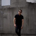 SAINT LAURENT (サンローラン) MONOGRAM POLO SHIRT (モノグラム ポロシャツ) COTTON PIQUE (コットンピケ) ポロシャツ BLACK (ブラック) Made in italy (イタリア製) 2022春夏新作のイメージ