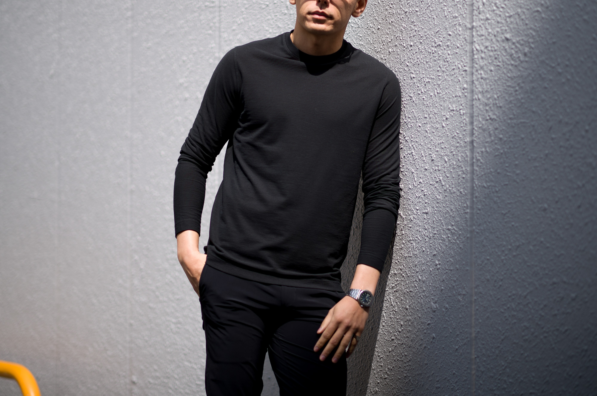 ZANONE (ザノーネ) Long Sleeve Crew Neck T-shirt (ロングスリーブ クルーネック Tシャツ) ice cotton アイスコットン ロングスリーブ Tシャツ BLACK (ブラック・Z0015) MADE IN ITALY(イタリア製) 2022春夏新作 【入荷しました】【フリー分発売開始】愛知 名古屋 Alto e Diritto altoediritto アルトエデリット