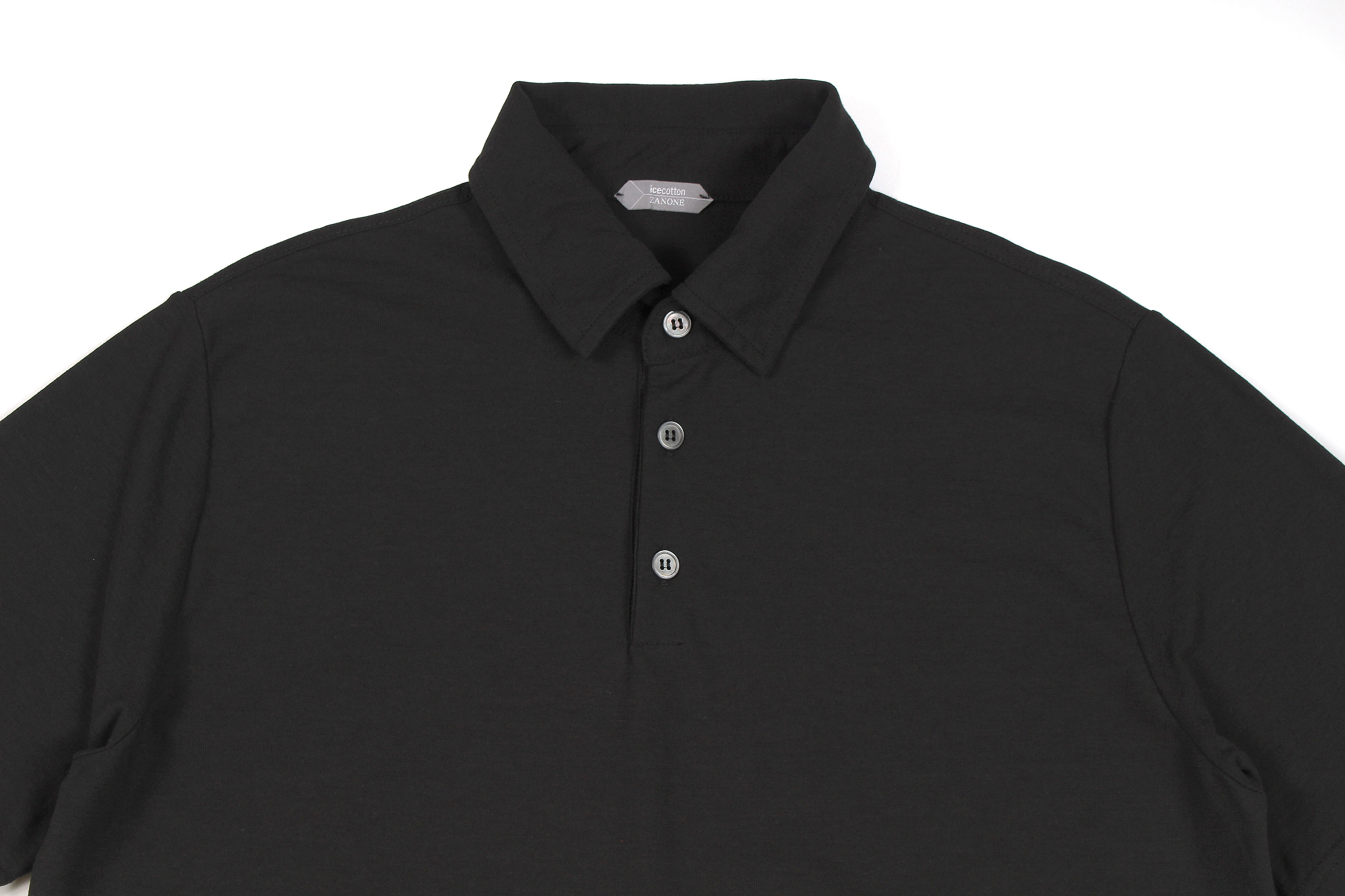 ZANONE(ザノーネ) Polo Shirt ice cotton アイスコットン ポロシャツ BLACK (ブラック・Z0015) made in italy (イタリア製) 2022 春夏新作 【入荷しました】【フリー分発売開始】愛知 名古屋 ALto e Diritto altoediritto アルトエデリット