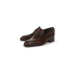 AUBERCY (オーベルシー) LUPIN 3565 Coin Loafer (ルパン) MUSEUM CALF ミュージアムカーフ ドレスシューズ ローファー DARK BROWN (ダークブラウン) made in italy (イタリア製) 2022 春夏新作のイメージ