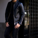 cuervo bopoha (クエルボ ヴァローナ) Satisfaction Leather Collection (サティスファクション レザー コレクション) RICHARD (リチャード) CALF SKIN (シュリンクカーフレザー) シングル ライダース ジャケット BLACK (ブラック) MADE IN JAPAN (日本製) 2022 【ご予約受付中】のイメージ
