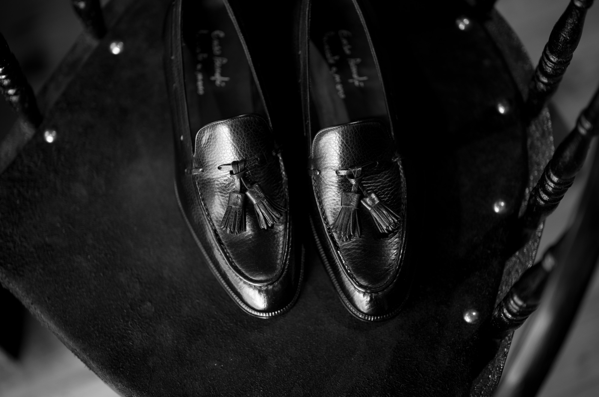 ENZO BONAFE(エンツォボナフェ) ART. EB-07 Tassel Loafer タッセルローファー LAMA LEATHER ラマレザー ドレスシューズ ローファー NERO(ブラック) made in italy (イタリア製) 2022 春夏新作 愛知 名古屋 Alto e Diritto altoediritto アルトエデリット シボ黒