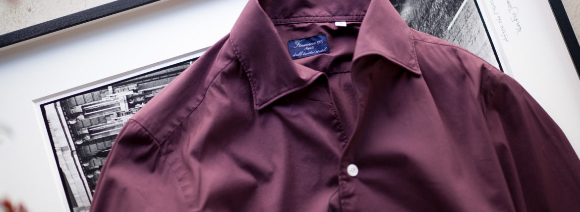 Finamore (フィナモレ) SEUL ITALIAN COLOR STRETCH COTTON SHIRTS ストレッチコットン ワンピースカラー シャツ VIOLET (ヴァイオレット・9) made in italy (イタリア製) 2022 春夏新作 愛知 名古屋 altoediritto アルトエデリット シャツ 長袖シャツドレスシャツ