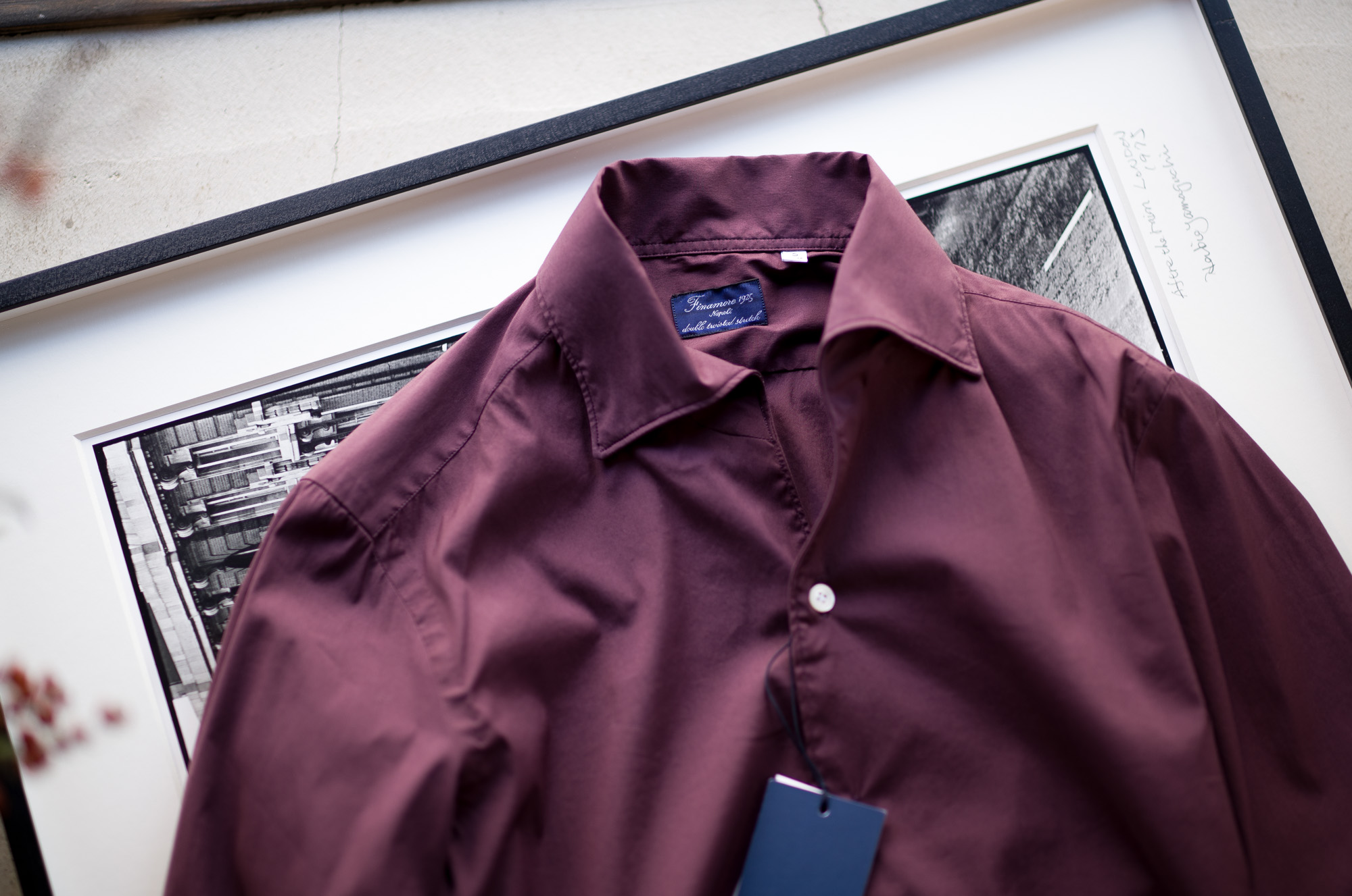 Finamore (フィナモレ) SEUL ITALIAN COLOR STRETCH COTTON SHIRTS ストレッチコットン ワンピースカラー シャツ VIOLET (ヴァイオレット・9) made in italy (イタリア製) 2022 春夏新作 愛知 名古屋 altoediritto アルトエデリット シャツ 長袖シャツドレスシャツ