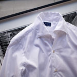 Finamore (フィナモレ) SEUL ITALIAN COLOR STRETCH COTTON SHIRTS ストレッチコットン ワンピースカラー シャツ WHITE (ホワイト・01) made in italy (イタリア製) 2022 春夏新作のイメージ