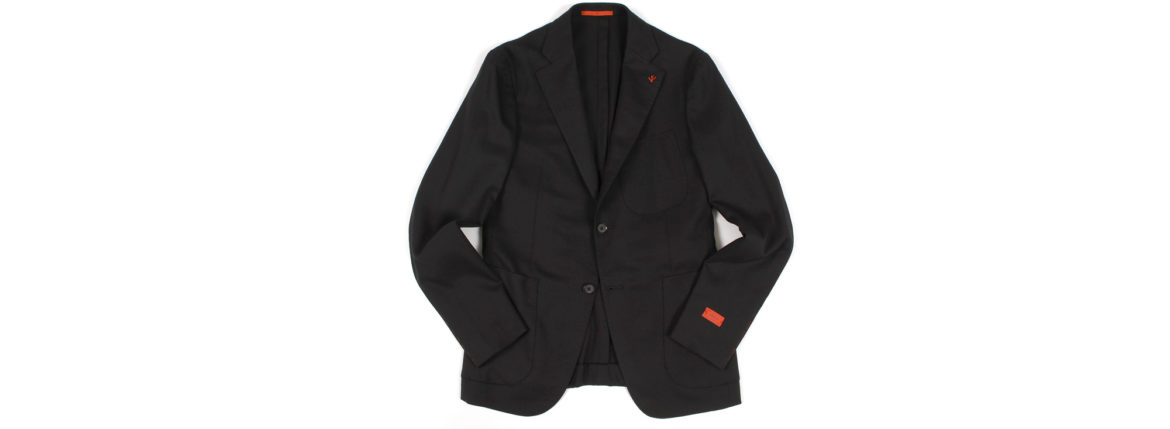 ISAIA (イザイア) POMPEI (ポンペイ) Gruppo 6 ストレッチ サマー カシミヤ ジャケット BLACK (ブラック・990) Made in italy (イタリア製) 2022 春夏新作 【Special Model】愛知 名古屋 Alto e Diritto altoediritto アルトエデリット ジャケット　カシミヤジャケット