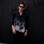 ISAMU KATAYAMA BACKLASH (イサムカタヤマ バックラッシュ) Hand Draw Aloha L/S SHIRTS No.1986-02 (ハンドドローアロハ L/S) ハンドプリント アロハシャツ BLACK (ブラック) MADE IN JAPAN (日本製) 2022 春夏新作のイメージ