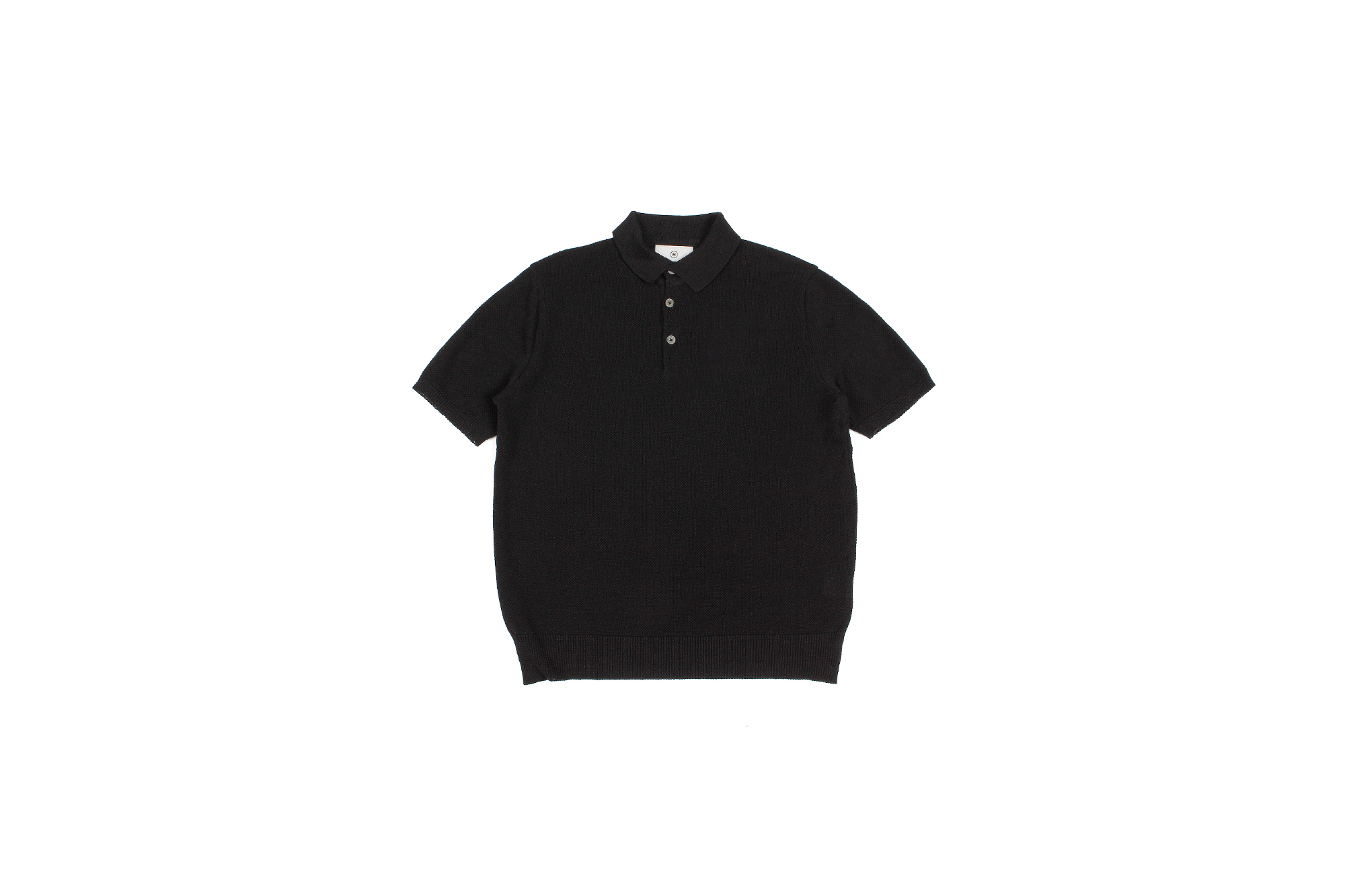 RIVORA (リヴォラ) Tuck Kanoko Polo リネンシルク タックカノコポロシャツ BLACK (ブラック・010)　MADE IN JAPAN (日本製) 2022 春夏新作 愛知 名古屋 Alto e Diritto altoediritto アルトエデリット 