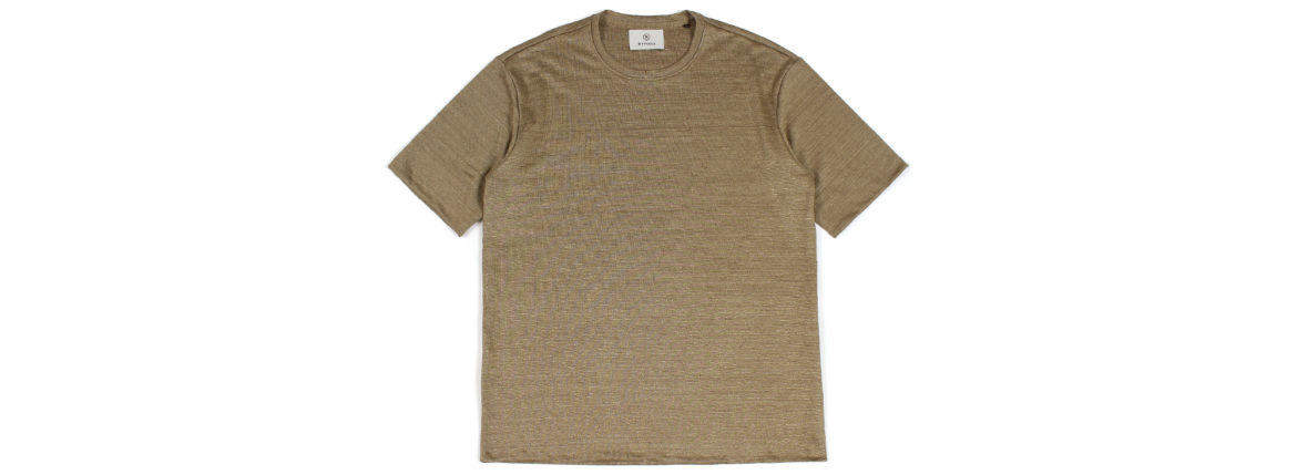RIVORA (リヴォラ) Vintage Linen Layered T-Shirts ヴィンテージ リネン レイヤード Tシャツ TAUPE (トープ・080) MADE IN JAPAN (日本製) 2022 春夏新作 愛知 名古屋 Alto e Diritto altoediritto アルトエデリット TEE
