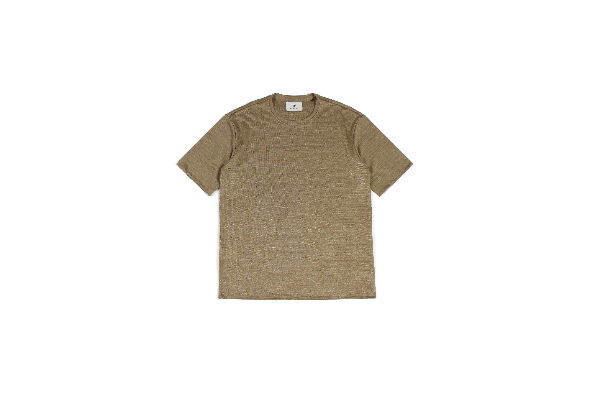 RIVORA (リヴォラ) Vintage Linen Layered T-Shirts ヴィンテージ リネン レイヤード Tシャツ TAUPE (トープ・080) MADE IN JAPAN (日本製) 2022 春夏新作 愛知 名古屋 Alto e Diritto altoediritto アルトエデリット TEE