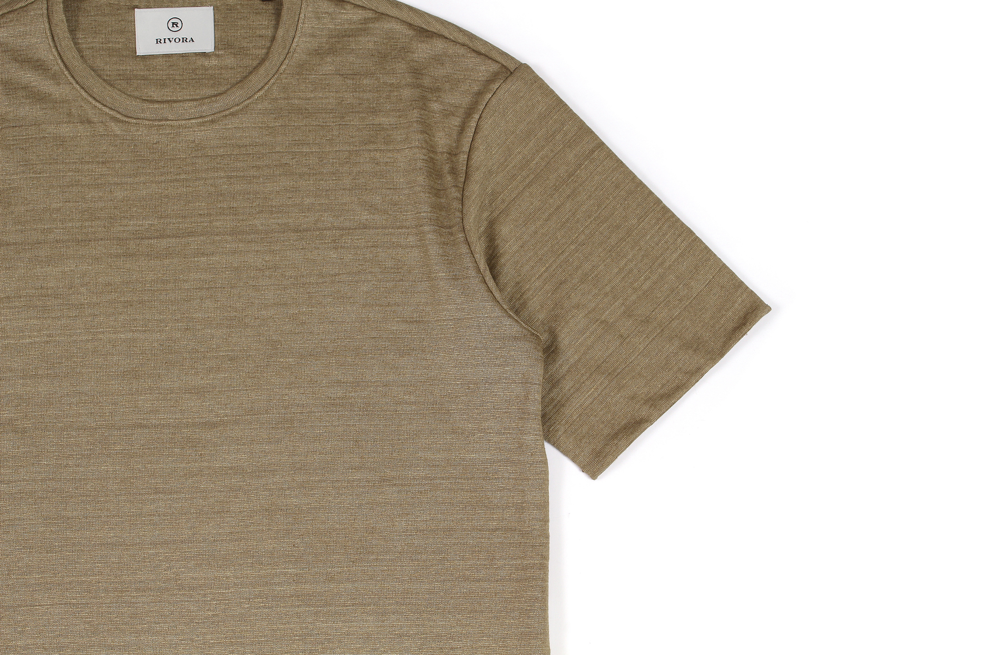 RIVORA (リヴォラ) Vintage Linen Layered T-Shirts ヴィンテージ リネン レイヤード Tシャツ TAUPE (トープ・080) MADE IN JAPAN (日本製) 2022 春夏新作 愛知 名古屋 Alto e Diritto altoediritto アルトエデリット TEE