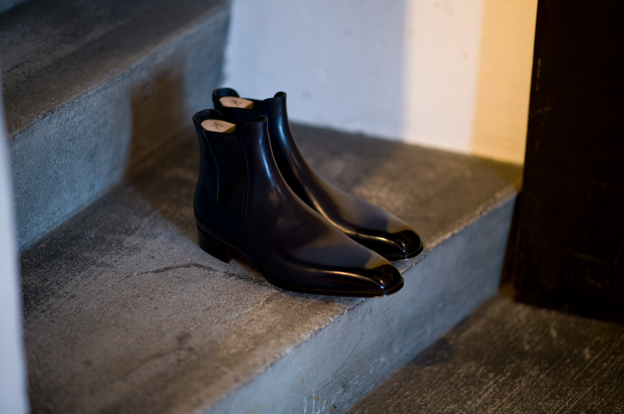 Yohei Fukuda(ヨウヘイフクダ) Wholecut Chelsea Boots Calf Leather MIDNIGHT BLUE(ミッドナイトブルー) 2022【Alto e Diritto 別注】【Special Model // Rock】愛知 名古屋 Alto e Diritto altoediritto アルトエデリット レザーブーツ チェルシーブーツ ロック