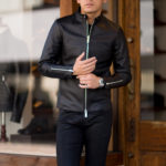 cuervo bopoha (クエルボ ヴァローナ) Satisfaction Leather Collection (サティスファクション レザー コレクション) RICHARD (リチャード) CALF SKIN (シュリンクカーフレザー) シングル ライダース ジャケット BLACK (ブラック) MADE IN JAPAN (日本製) 2022 【ご予約受付中】のイメージ