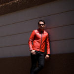cuervo bopoha (クエルボ ヴァローナ) Satisfaction Leather Collection (サティスファクション レザー コレクション) RICHARD (リチャード) CALF SKIN (シュリンクカーフレザー) シングル ライダース ジャケット ORANGE (オレンジ) MADE IN JAPAN (日本製) 2022 【Special Model】【ご予約開始】のイメージ