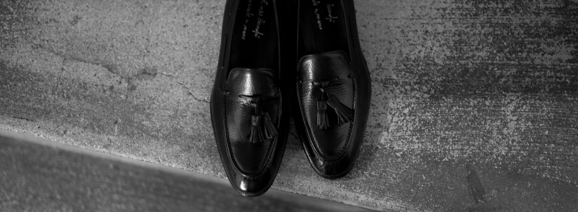 ENZO BONAFE(エンツォボナフェ) ART. EB-07 Tassel Loafer タッセルローファー LAMA LEATHER ラマレザー ドレスシューズ ローファー NERO(ブラック) made in italy (イタリア製) 2022 春夏新作のイメージ