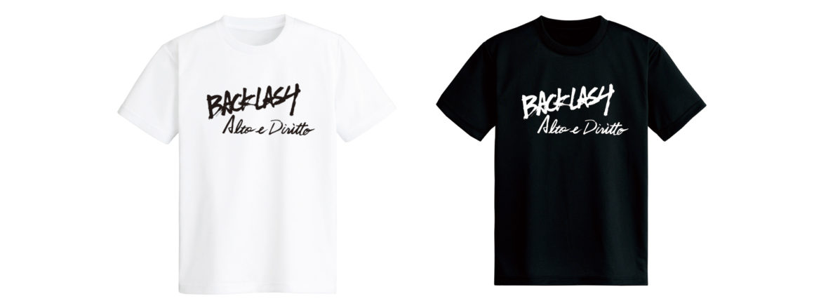 “ISAMUKATAYAMA BACKLASH × Alto e Diritto” Crew Neck T-shirt WHITE,BLACK【Special Model】【Alto e Diritto別注】【片山氏直筆スペシャルプリント】のイメージ