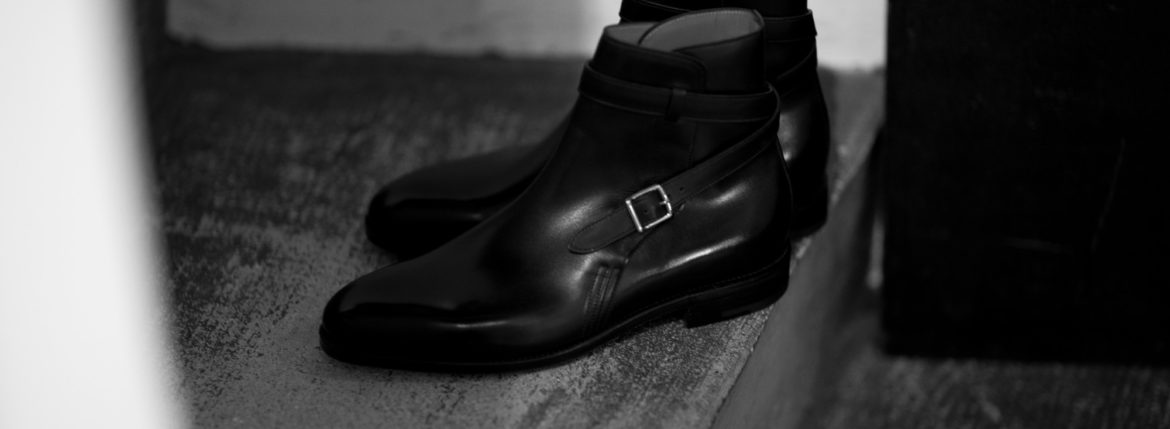 JOHN LOBB (ジョンロブ) ABBOT (アボット) 8695B Jodhpur Boots Black Calf ブラックカーフレザー ジョッパーブーツ BLACK (ブラック) Made In England (イギリス製) 2021 愛知 名古屋 Alto e Diritto altoediritto アルトエデリット ブーツ レザーブーツ johnlobbブーツ YOHEI FUKUDA ビスポーク 福田洋平 BESPOKE