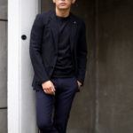 BELVEST (ベルベスト) LIGHTWEIGHT CAPSULE SINGLE JACKET 2PATCH SUPER110’s WOOL ナイロンストレッチ サマー ジャケット DARK NAVY (ダークネイビー) Made in italy (イタリア製) 2022 春夏新作 【入荷しました】【フリー分発売開始】のイメージ