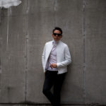 EMMETI (エンメティ) KELSO (ケルソ) NAPPA SILK (ナッパシルク) レザージャケット シングルライダース ジャケット SUGAR SWITZER SILVER (ホワイト×シルバー) Made in italy (イタリア製) 2022 秋冬 【Alto e Diritto限定】【Special Model】【ご予約受付中】のイメージ