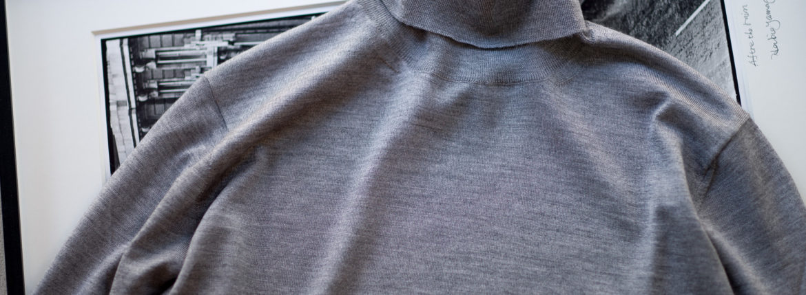 FEDELI (フェデリ) Silk Cashmere Turtle Neck Sweater シルクカシミア タートルネック セーター GRAY (グレー・6) made in italy (イタリア製) 2022 秋冬 【ご予約受付中】愛知 名古屋 Alto e Diritto altoediritto アルトエデリット カシミヤタートル シルクカシミヤタートル