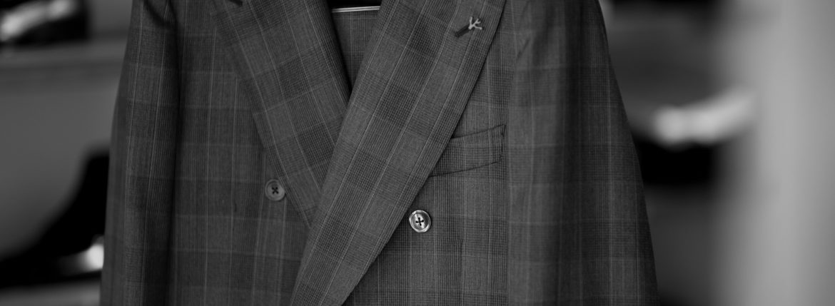 ISAIA "MADE TO MEASURE" CAPRI 3P SUITS "SCABAL" GLEN CHECK 2022SS 愛知　名古屋 Alto e Diritto altoediritto アルトエデリット スーツ 3Pスーツ ベスト ジャケット パンツ チェック 3Pスーツ　グレンチェック カプリ SCABAL WOOL 100