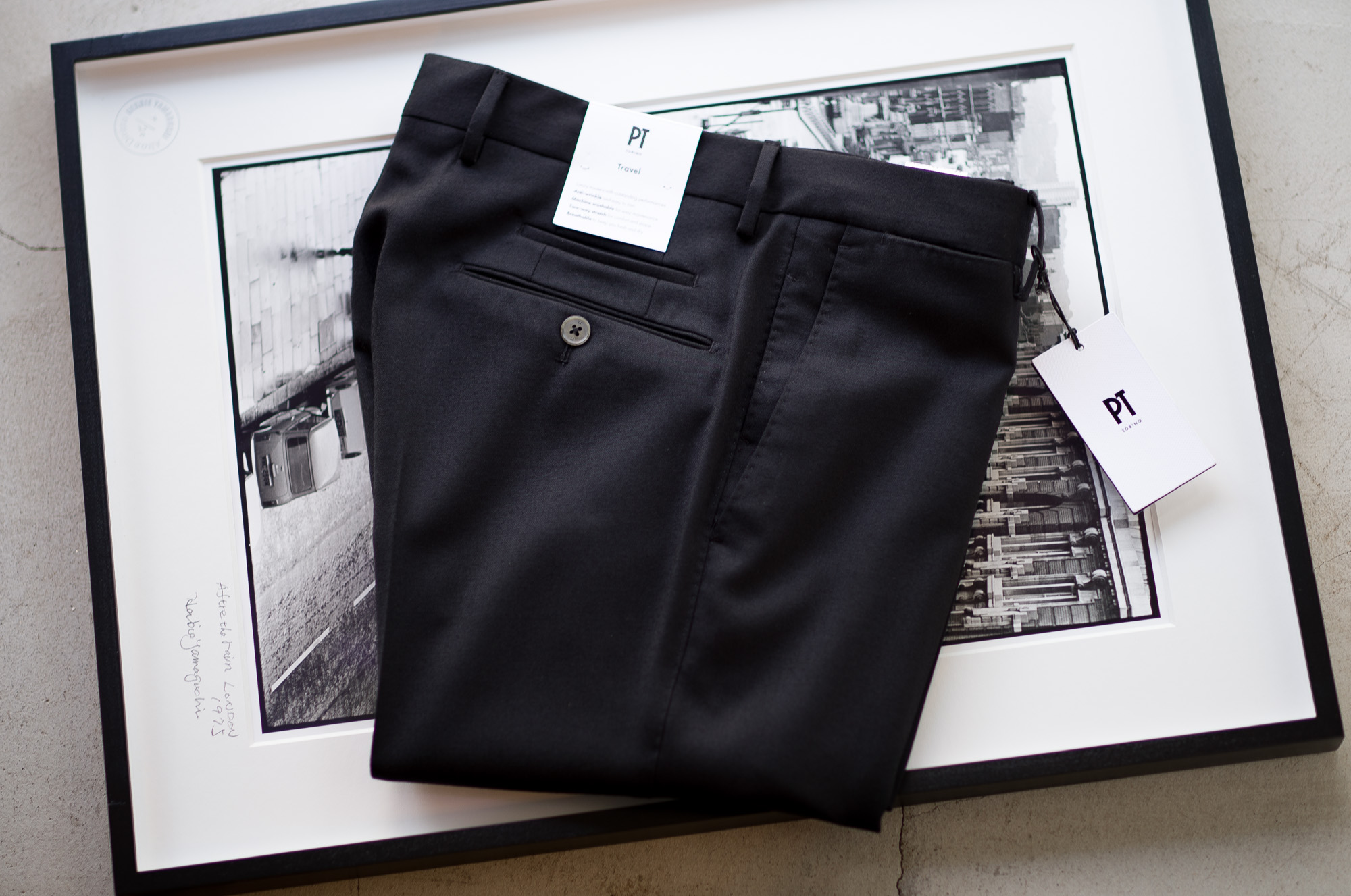 PT TORINO (ピーティートリノ) TRAVELLER (トラベラー) SUPER SLIM FIT (スーパースリムフィット) TECHNO WASHABLE WOOL ストレッチ テクノ ウォッシャブル フラノ ウール スラックス BLACK (ブラック・0990) 2022秋冬 【ご予約開始】愛知 名古屋 Alto e Diritto altoediritto アルトエデリット