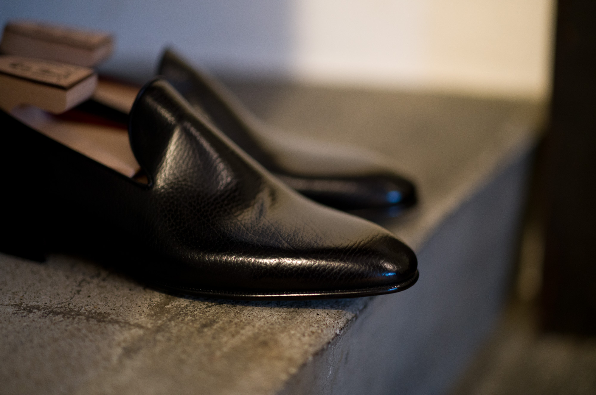 ENZO BONAFE "ART.3921" SLIP ON LAMA Leather NERO made in italy 2022 エンツォボナフェ スリッポン ラマレザー ドレスシューズ ブラック ローファー 愛知 名古屋 Alto e Diritto altoediritto アルトエデリット