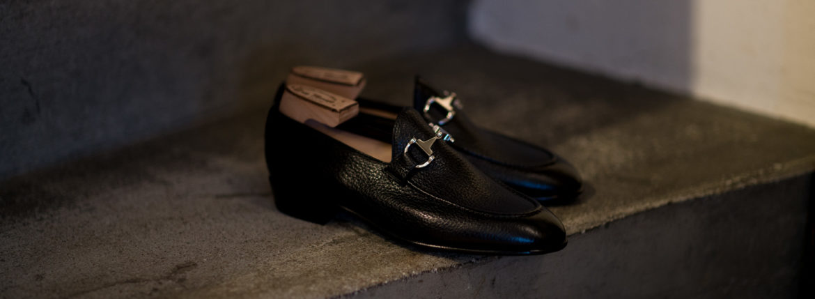 ENZO BONAFE "ART.4070" SLIP ON FJORD LEATHER NERO 2022 エンツォボナフェ スリッポン FJORDレザー ブラック 愛知 名古屋 Alto e Diritto altoediritto アルトエデリット