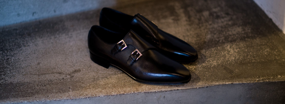 ENZO BONAFE "ART.EB-36" Double Monk Strap Shoes INCA Leather NERO 2022 愛知 名古屋 Alto e Diritto altoediritto アルトエデリット エンツォボナフェ ダブルモンクストラップシューズ ブラック イタリア製