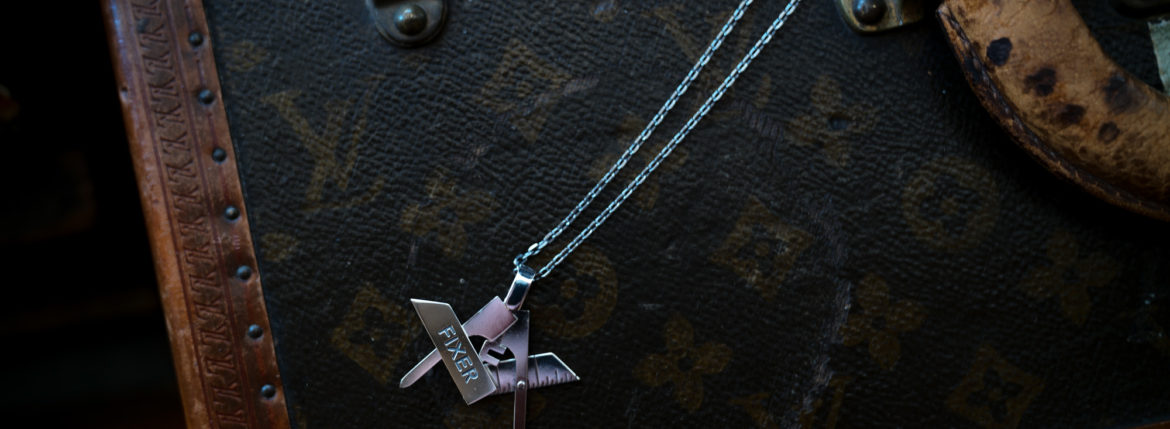FIXER (フィクサー) COMPASS & RULER NECKLACE 925 STERLING SILVER (925 スターリングシルバー) コンパス&ルーラー ネックレス SILVER (シルバー)  【SOLD OUT】のイメージ