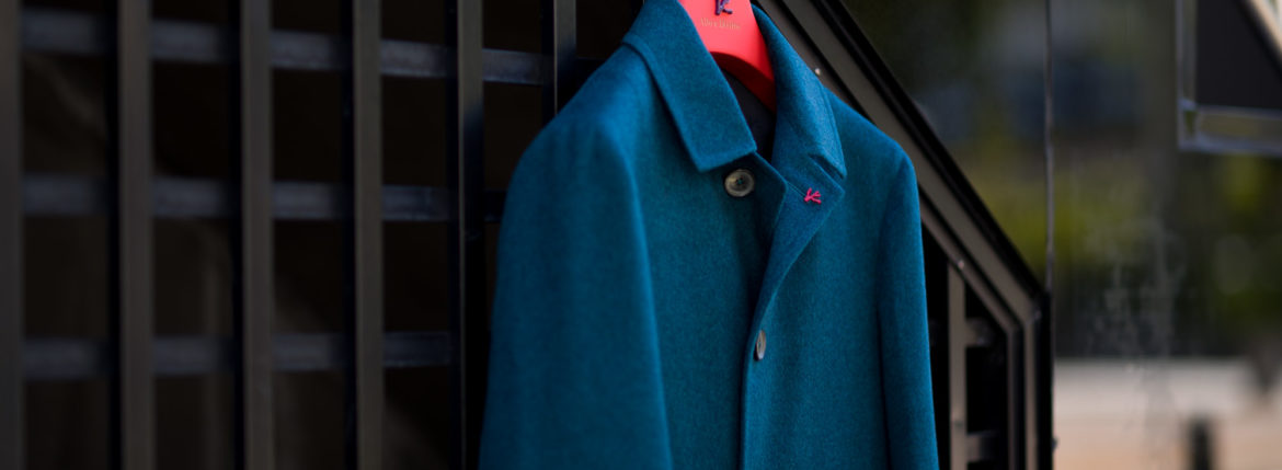 ISAIA (イザイア) CAPPOTTO (カッポット) Gruppo 7 カシミア カーコート BLUE GREEN (ブルー グリーン・540) Made in italy (イタリア製) 2022秋冬 【Special Model】 愛知 名古屋 Alto e Diritto altoediritto アルトエデリット カシミヤジャケット カシミアジャケット