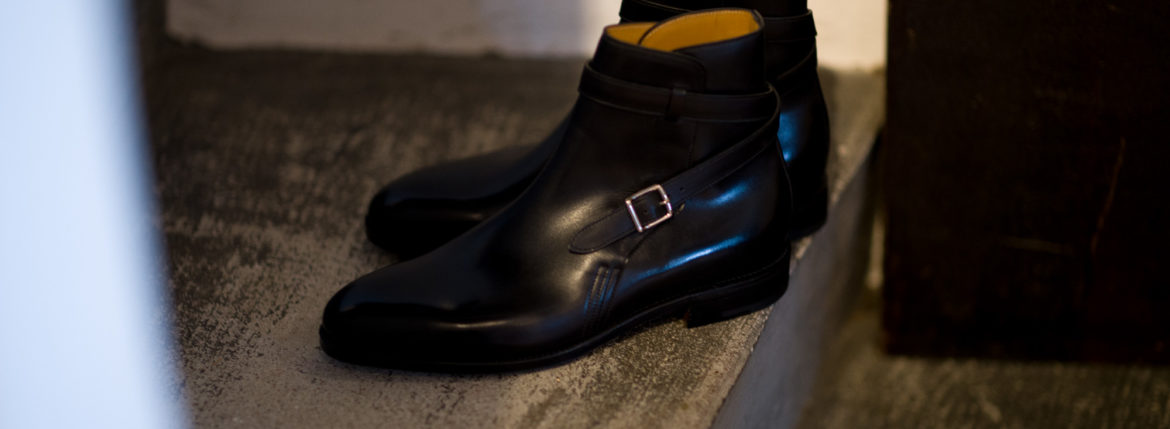 JOHN LOBB (ジョンロブ) ABBOT (アボット) 8695B Jodhpur Boots Black Calf ブラックカーフレザー ジョッパーブーツ BLACK (ブラック) Made In England (イギリス製) 2021 愛知 名古屋 Alto e Diritto altoediritto アルトエデリット ブーツ レザーブーツ johnlobbブーツ YOHEI FUKUDA ビスポーク 福田洋平 BESPOKE