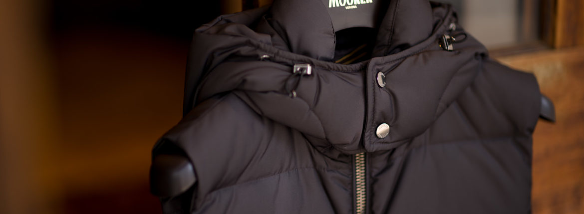 MOORER (ムーレー) FIRE-WK (フェイヤー) Nylon Down Vest ナイロン ダウンベスト ANTRACITE (チャコール) Made in italy (イタリア製) 2022 秋冬新作 【入荷しました】【フリー分発売開始】 愛知 名古屋 Alto e Diritto altoediritto　アルトエデリット ベスト ナイロンダウン 防寒