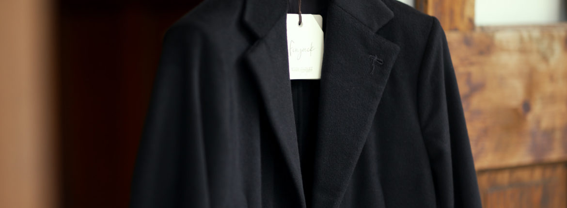Finjack (フィンジャック) グアナコカシミヤ ブラックジャケット BLACK (ブラック) Made in italy (イタリア製) 2022 秋冬新作 愛知 名古屋 Alto e Diritto altoediritto アルトエデリット カシミヤジャケット ブラックジャケット