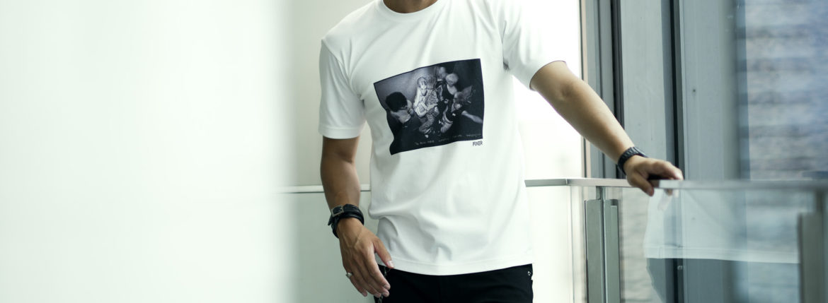 HERBIE YAMAGUCHI × FIXER "FTS-04" The BLITZ KIDS LONDON Photo Print T-shirt WHITE 【Special Model】 ハービー山口 フィクサー ザブリッツキッズロンドン Tシャツ 愛知 名古屋 Alto e Diritto altoediritto アルトエデリット フォトプリント　photo print