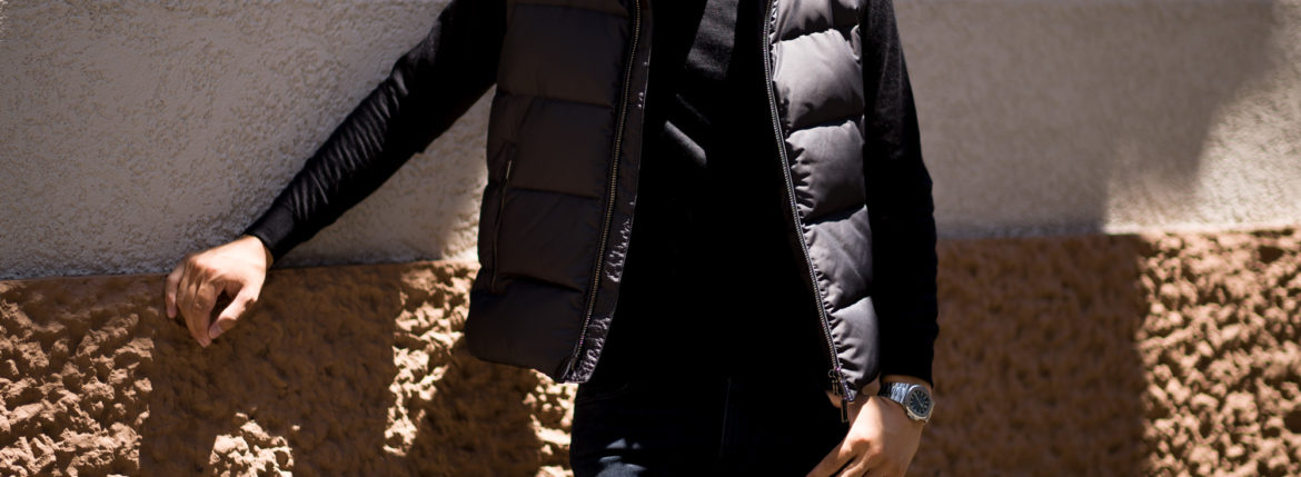 MOORER (ムーレー) FIRE-WK (フェイヤー) Nylon Down Vest ナイロン ダウンベスト ANTRACITE (チャコール) Made in italy (イタリア製) 2022 秋冬新作 【入荷しました】【フリー分発売開始】 愛知 名古屋 Alto e Diritto altoediritto　アルトエデリット ベスト ナイロンダウン 防寒