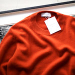 RENCONTRANT (レンコントラント) Cashmere Crew Neck Sweater (クルーネック セーター) Cashmere 100% ミドルゲージ カシミヤ ニット セーター RAGING BULL (オレンジ) MADE IN JAPAN (日本製) 2022 秋冬新作 【入荷しました】【フリー分発売開始】のイメージ