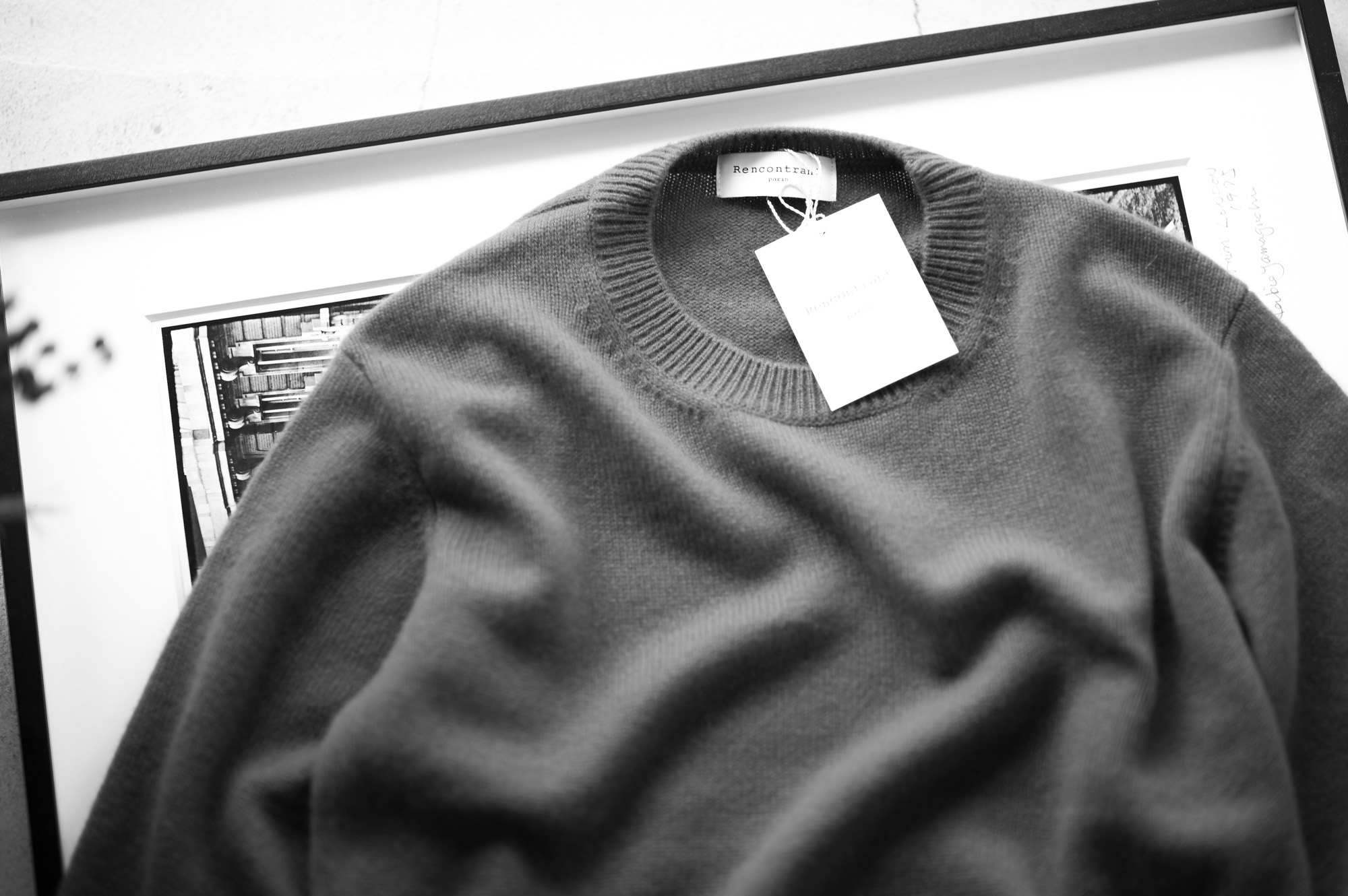 RENCONTRANT (レンコントラント) Cashmere Sweater ミドルゲージ カシミヤクルーネックセーター RAGINGBULL (オレンジ) 愛知 名古屋 Alto e Diritto altoediritto アルトエデリット カシミア