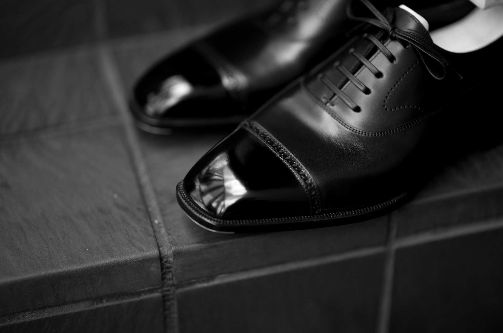 Yohei Fukuda "BESPOKE" H/C Celeste Black Box Calf 2022 ヨヘイフクダ ビスポーク シングルモンク ブラックボックスカーフ ヨウヘイフクダ ビスポーク セミオーダー クラシック オックスフォード ブラックカーフ 愛知 名古屋 Alto e Diritto altoediritto アルトエデリット