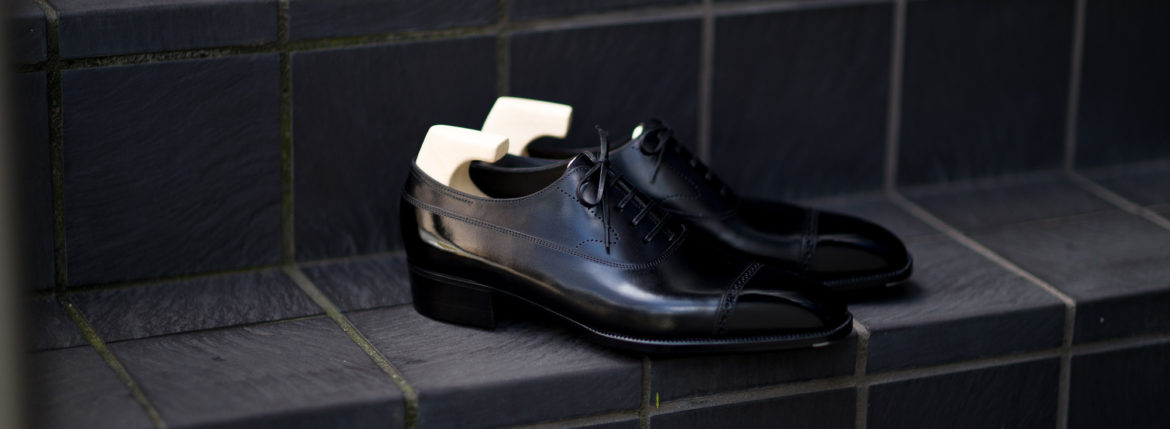 Yohei Fukuda "BESPOKE" H/C Celeste Black Box Calf 2022 ヨヘイフクダ ビスポーク シングルモンク ブラックボックスカーフ ヨウヘイフクダ ビスポーク セミオーダー クラシック オックスフォード ブラックカーフ 愛知 名古屋 Alto e Diritto altoediritto アルトエデリット