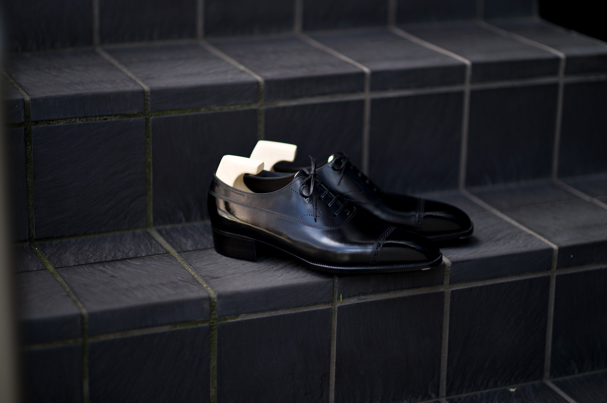 Yohei Fukuda “BESPOKE” H/C Celeste Black Box Calf  – 正規通販